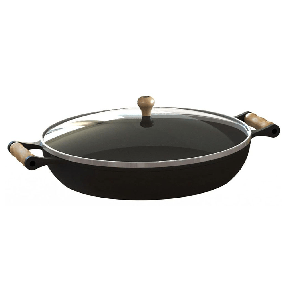 Frigideira Paella De Ferro Com Tampa - Libaneza
