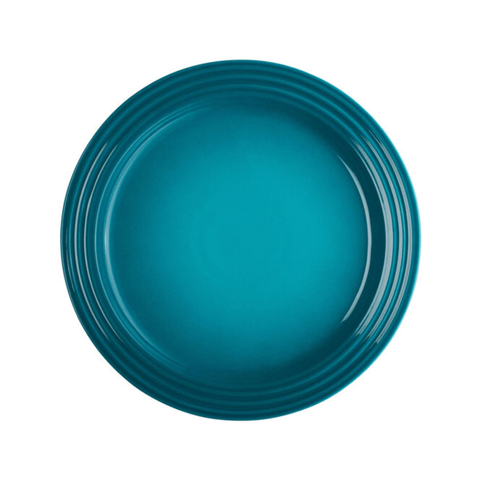 Prato Redondo Raso 22Cm Azul Caribe - Le Creuset