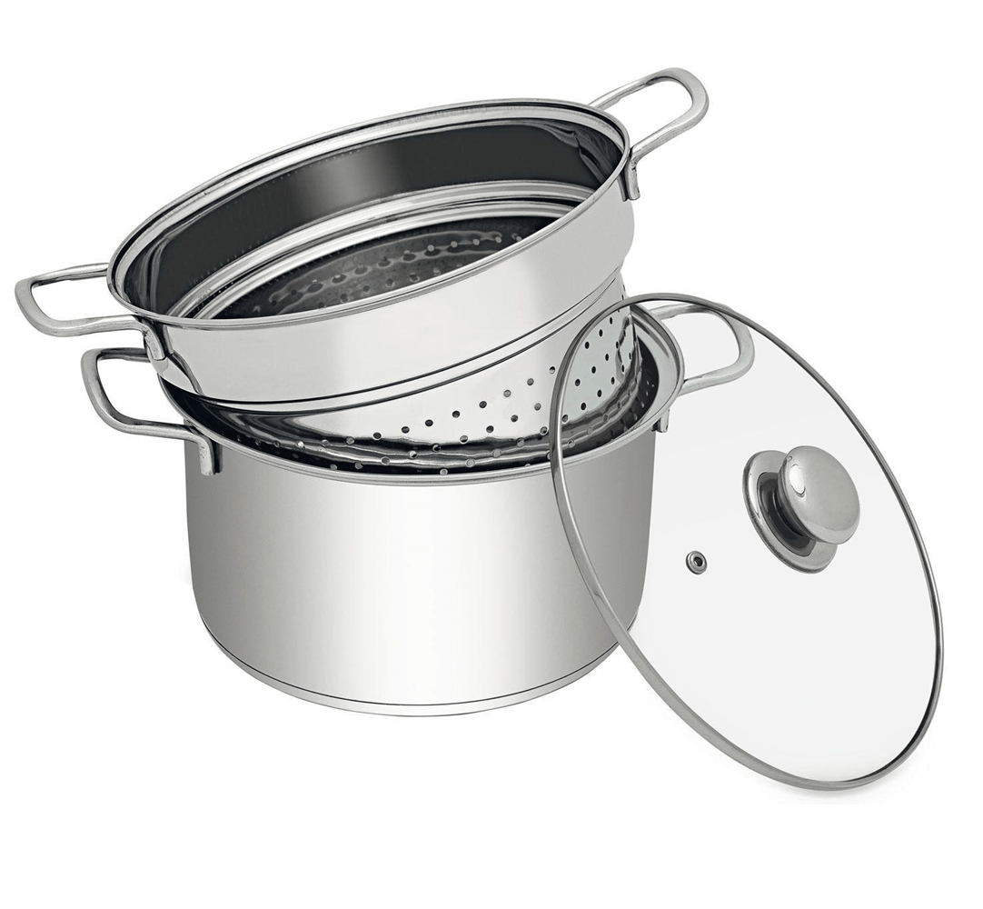Espagueteira Inox Com Cesto 4.4Lt Fundo Triplo 24Cm - Mundial